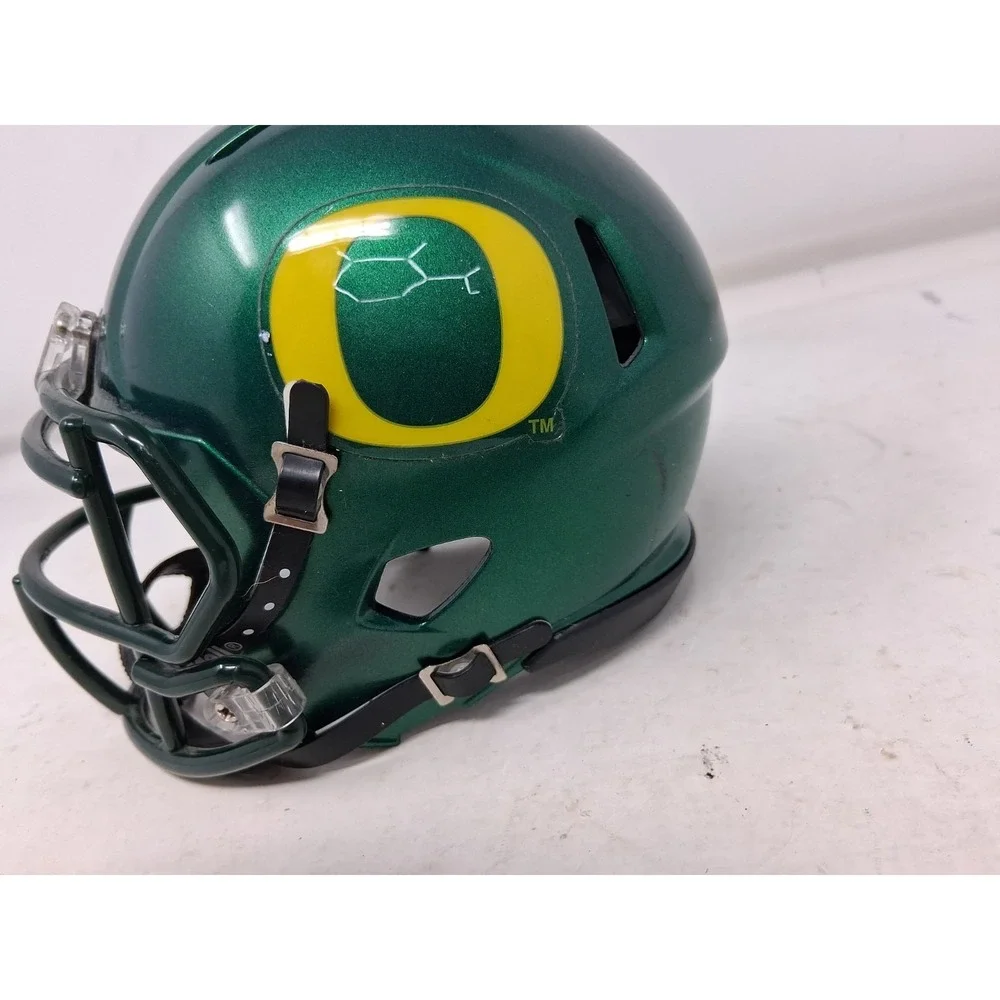 University OREGON DUCKS Mini Helmet NCAA Football Schutt Auhentic Metallic Green